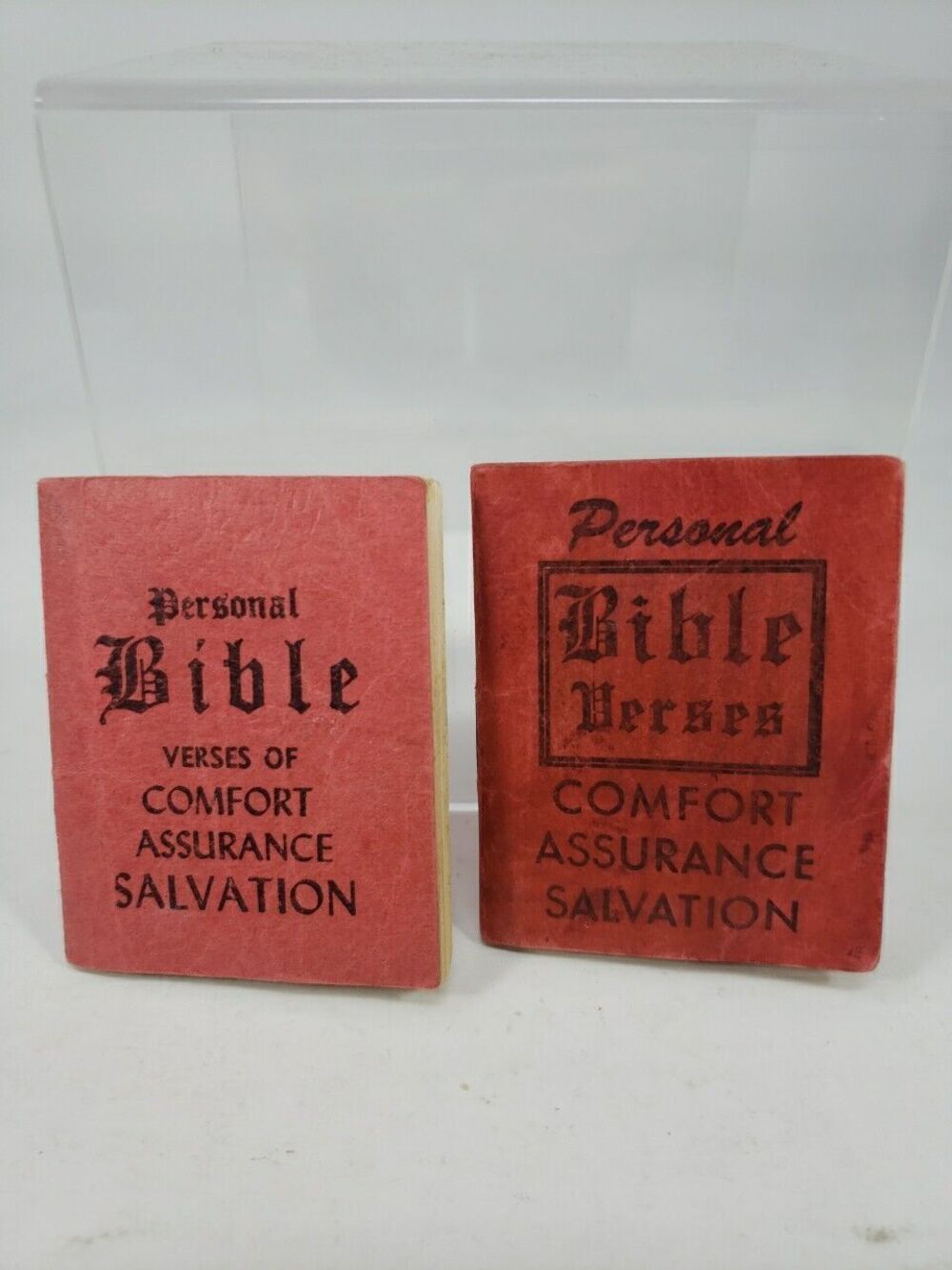 Personal Bible Verses Comfort Assurance Salvation Vintage c1960s Lot of Two